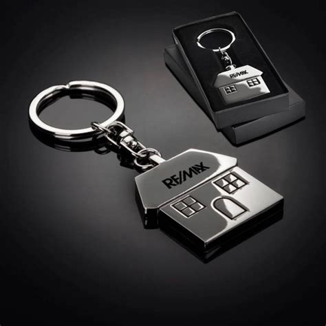 Metal House Keychain 